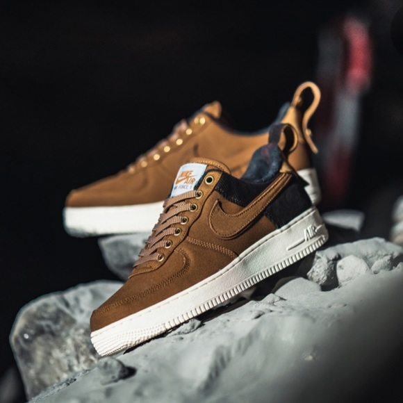 Nike Shoes - Nike Air Force 1PRM WIP GS Light Ale Brown k/ W